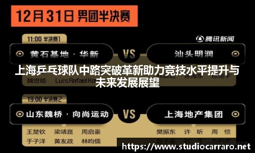 上海乒乓球队中路突破革新助力竞技水平提升与未来发展展望